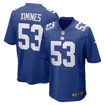 mens nike oshane ximines royal new york giants game jersey